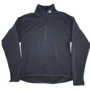 Vintage Women's Roffe Black Half Zip Pullover Sweatshirt Size M
